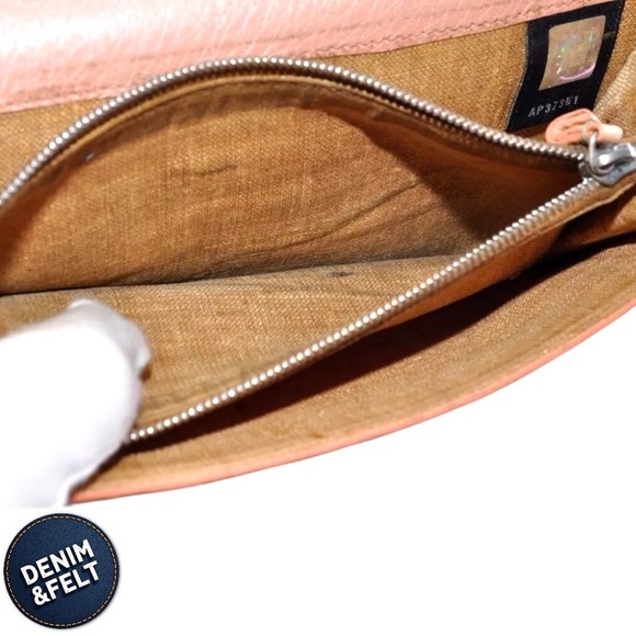 FENDI Pink Serelia Continental Long Leather/Canvas Round Full Zip Wallet 🩷🤎 - Picture 8 of 10